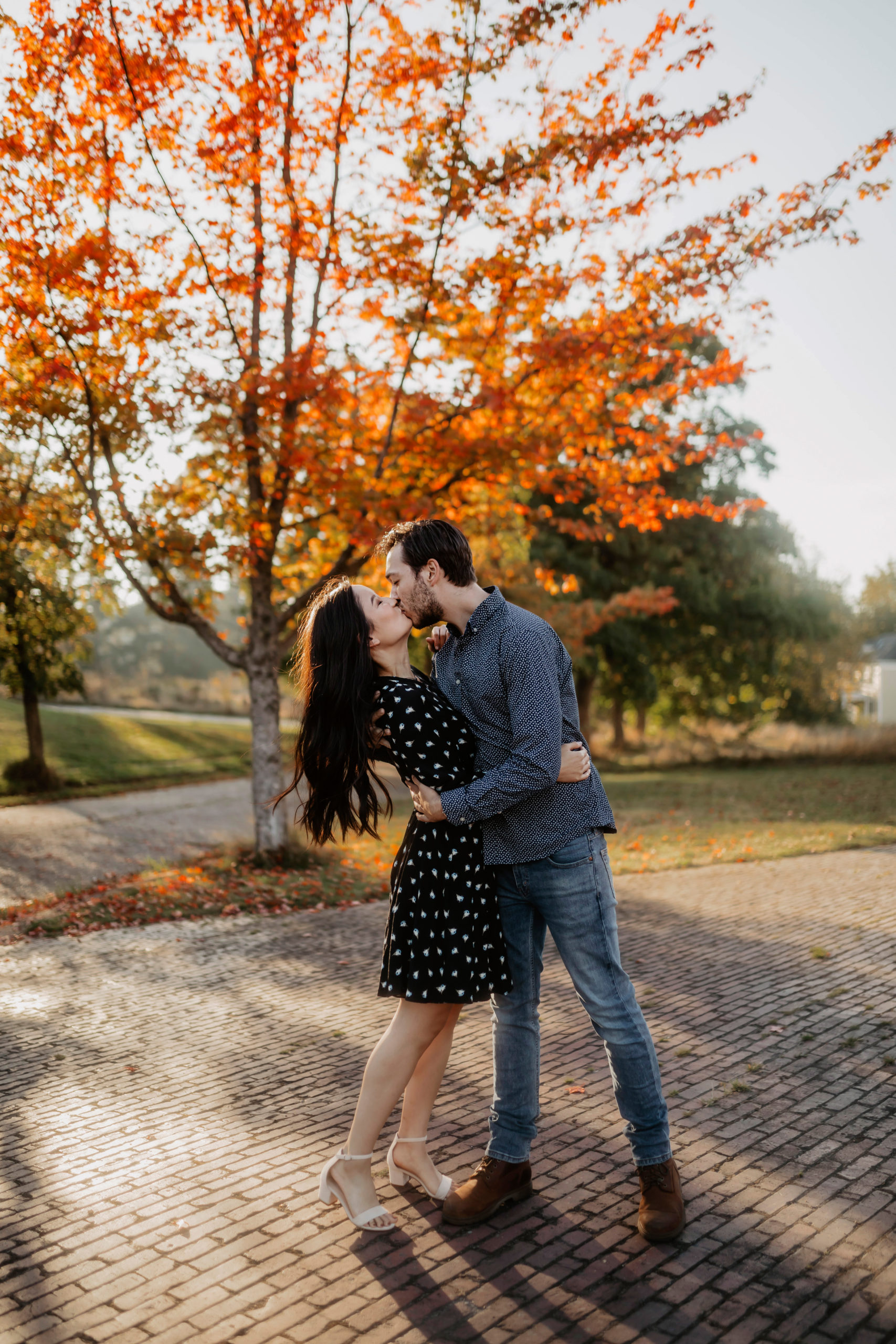 Golden Hour Fall Engagement Session at Discovery Park